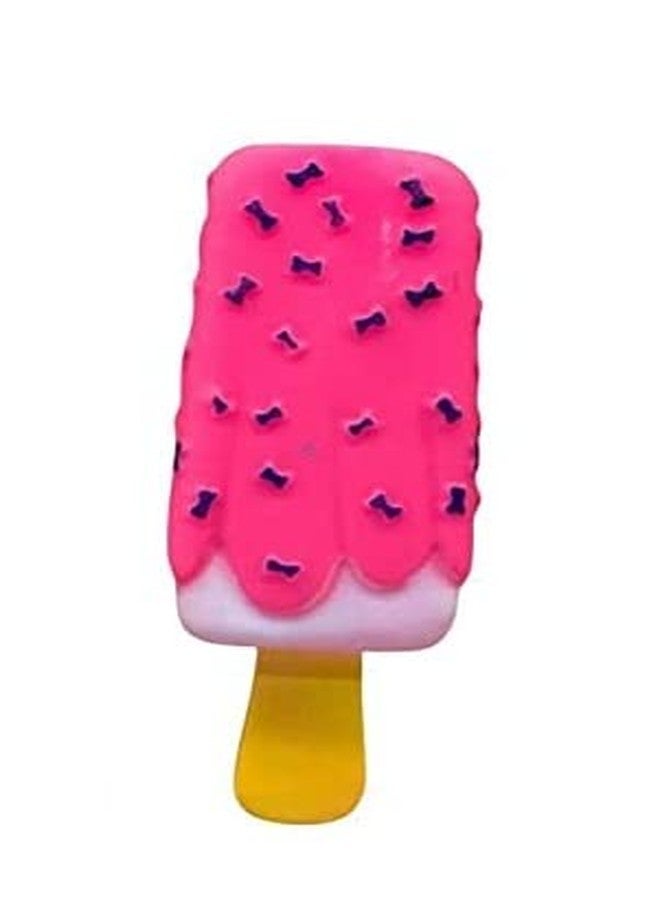 Smart Pups Dog Toy Bone Print Ice Cream Squeaky Toy | Soft Non-Toxic Latex | Perfect Play for Small to Medium Dogs & Puppy | (Color May Vary) - Image 1